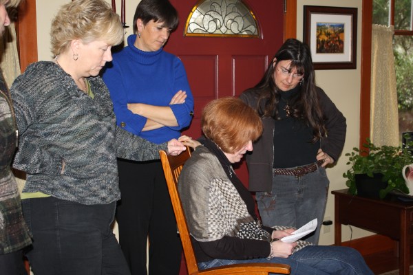 Preparing for my writing retreat with prayer from friends.