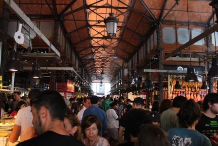 San Miguel Market, Madrid, a popular tourist location for tasting Spanish food.