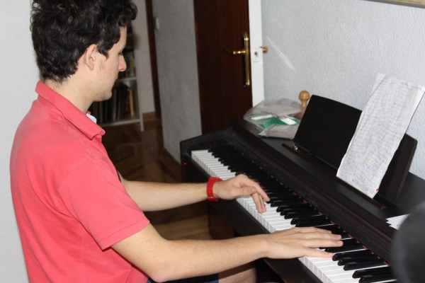 Pedro at the piano