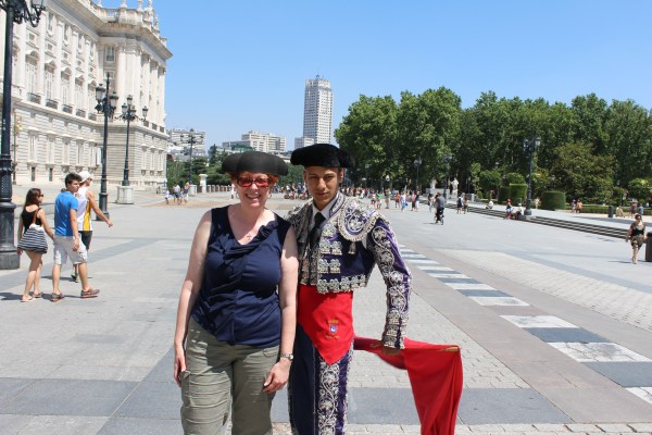 Acting like a stereo-typical tourist, while also fitting in with the Spanish lifestyle, Madrid