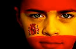 Spanish flag face painting