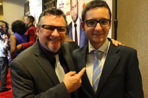 Pedro meets John J Vogel, who plays Detective Travis in the movie. 