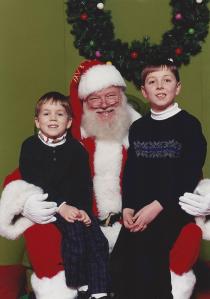 On Santa's lap, 2001