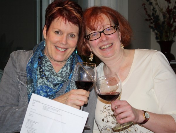 Toasting the acceptance of my manuscript with a friend, January 2012.