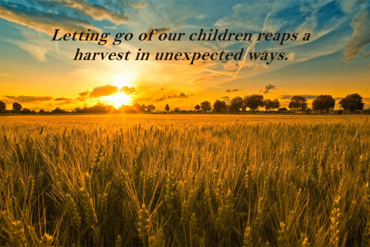 Letting go of our children reaps a harvest in unexpected ways.